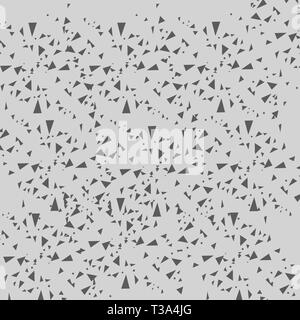 Confetti gris transparent ou de petits morceaux de verre éparpillés au hasard dans l'entreprise de conception graphique minimaliste isolée modèle vide modèle de mise en page f Illustration de Vecteur