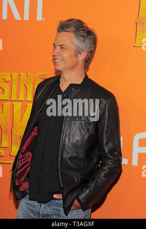 NEW YORK, NY - 07 avril : Timothy Olyphant assiste à 'Missing Link' New York en première mondiale au cinéma Regal Battery Park sur Avril 07, 2019 à New York. Banque D'Images