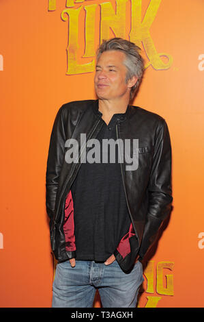 NEW YORK, NY - 07 avril : Timothy Olyphant assiste à 'Missing Link' New York en première mondiale au cinéma Regal Battery Park sur Avril 07, 2019 à New York. Banque D'Images