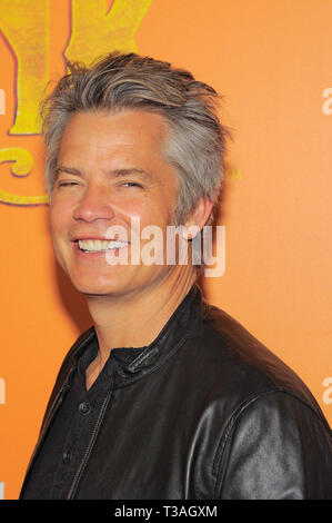 NEW YORK, NY - 07 avril : Timothy Olyphant assiste à 'Missing Link' New York en première mondiale au cinéma Regal Battery Park sur Avril 07, 2019 à New York. Banque D'Images