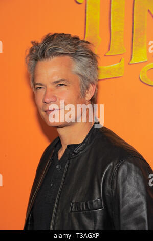 NEW YORK, NY - 07 avril : Timothy Olyphant assiste à 'Missing Link' New York en première mondiale au cinéma Regal Battery Park sur Avril 07, 2019 à New York. Banque D'Images