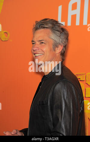 NEW YORK, NY - 07 avril : Timothy Olyphant assiste à 'Missing Link' New York en première mondiale au cinéma Regal Battery Park sur Avril 07, 2019 à New York. Banque D'Images