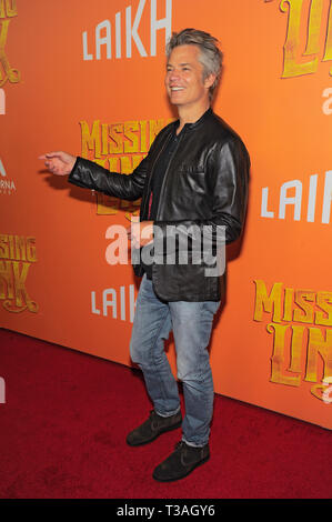 NEW YORK, NY - 07 avril : Timothy Olyphant assiste à 'Missing Link' New York en première mondiale au cinéma Regal Battery Park sur Avril 07, 2019 à New York. Banque D'Images