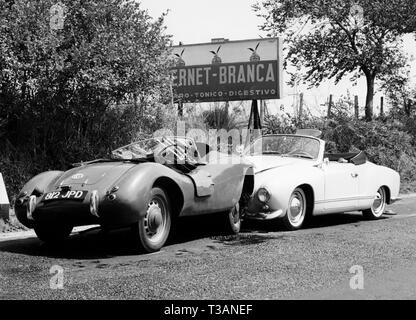 Accident de la route, Italie 1959 Banque D'Images