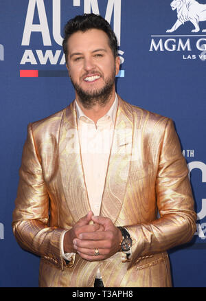 Las Vegas, USA. 7ème apr 2019. Luke Bryan assiste à la 54e Academy of Country Music Awards at MGM Grand Hotel & Casino sur Avril 07, 2019 à Las Vegas, Nevada. Photo : imageSPACE /MediaPunch MediaPunch Crédit : Inc/Alamy Live News Banque D'Images