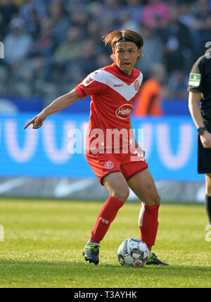 Berlin, Deutschland. 06 avr, 2019. Takashi USAMI (D), le football 1. Bundesliga, 28. Journée, Hertha BSC Berlin (B) - Fortuna Düsseldorf (D) 1 : 2, le 06.04.2019 à Berlin/Allemagne. ¬ | Conditions de crédit dans le monde entier : dpa/Alamy Live News Banque D'Images