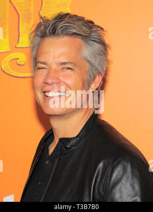 New York, NY - 7 Avril, 2019 : Timothy Olyphant assiste à Missing Link New York première mondiale au cinéma Regal Battery Park Banque D'Images