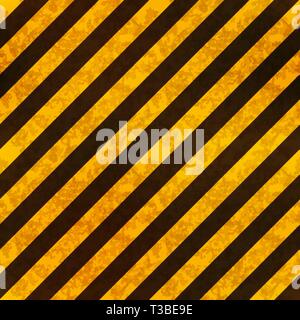 Panneau d'avertissement jaune et noir avec bandes grunge texture, motif transparent Illustration de Vecteur