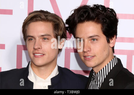 'Cinq pieds de distance' première au théâtre Bruin le 7 mars 2019 à Westwood, CA comprend : Dylan Sprouse, Cole Sprouse Où : Westwood, California, United States Quand : 07 mars 2019 Credit : Nicky Nelson/WENN.com Banque D'Images