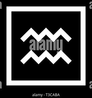 Illustration du Verseau signe du zodiaque sur fond sombre Illustration de Vecteur