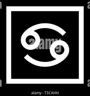 Illustration du cancer signe du zodiaque sur fond sombre Illustration de Vecteur