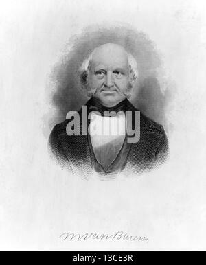 Martin Van Buren (1782-1862), 8e président des États-Unis, 1837-1841, la tête et épaules Portrait, gravure de C. Balch à partir d'un Daguerréotype Banque D'Images