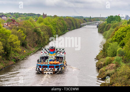 Mersey ferries ferry sur l'éblouir Snowdrop Manchester Ship Canal Cruise. Warrington Banque D'Images