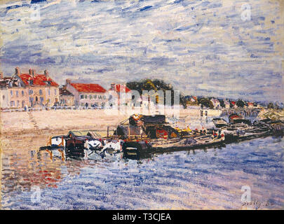 Alfred Sisley (1839 - 1899) - sur le loing à saint mamms 1885 Banque D'Images