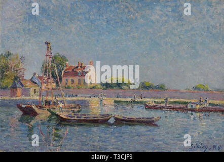 Alfred Sisley (1839 - 1899) - bateaux 1885 Banque D'Images