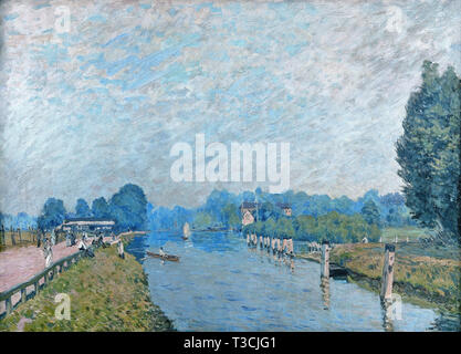 Alfred Sisley (1839 - 1899) - bords de rivière la Tamise - Hampton Court premiers jours d'octobre 1874 Banque D'Images