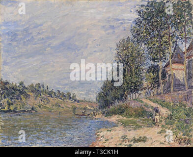 Alfred Sisley (1839 - 1899) - le château de la croix blanche - saint mammes après midi de septembre 1884 Banque D'Images