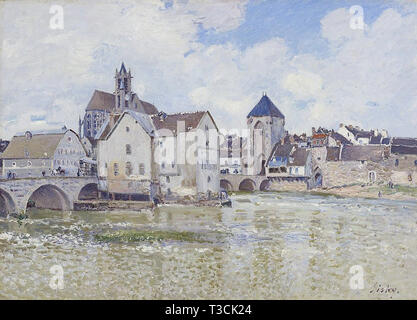 Alfred Sisley (1839 - 1899) - le pont de moret 1888 Banque D'Images