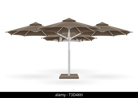 Grand parasol pour bars et cafés sur la terrasse ou la plage vector illustration isolé sur fond blanc Illustration de Vecteur