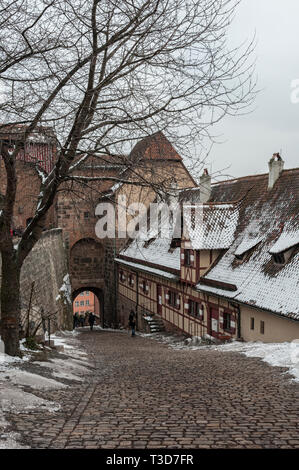 Château Impérial de Nuremberg (Keiserburg) du Saint Empire romain - l'un des principaux sites de la ville et symbole de Nuremberg - Allemagne Banque D'Images