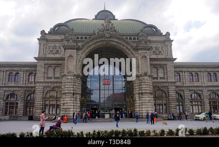 La gare centrale de Nuremberg, Nuremberg, Franconia, Bavaria, Germany Banque D'Images