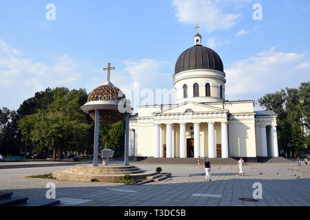 Chisinau, Moldova - Août 2017 : Cathédrale de la Nativité du Christ, l'Église orthodoxe moldave dans le centre de Chisinau, Moldova Banque D'Images