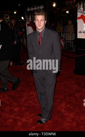 LOS ANGELES, CA. 05 décembre 2001 : l'acteur Scott Caan lors de la première mondiale, à Los Angeles, de son nouveau film Ocean's Eleven. © Paul Smith/Featureflash Banque D'Images