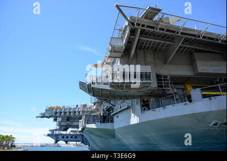 07 avril 2019, San Diego, Californie. USS Midway Museum Banque D'Images