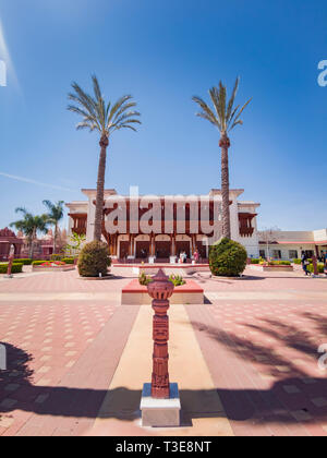 Le Chino Hills, MAR 31 : Vue extérieure de la célèbre temple BAPS Shri Swaminarayan Mandir le Mar 31, 2019 à Chino Hills, Los Angeles County, Californie Banque D'Images