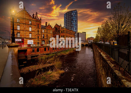 Lady's Bridge, Sheffield Banque D'Images