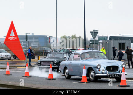 La cavalcade de la Concorde ; les voitures et les bus Bristol Bristol Aerospace Museum Photo (avant) est un 1960 Bristol 406 Banque D'Images