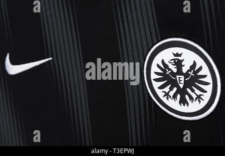 Close up of jersey Eintracht Francfort. Banque D'Images