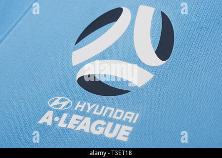 Close up of Melbourne City FC New Jersey. Banque D'Images