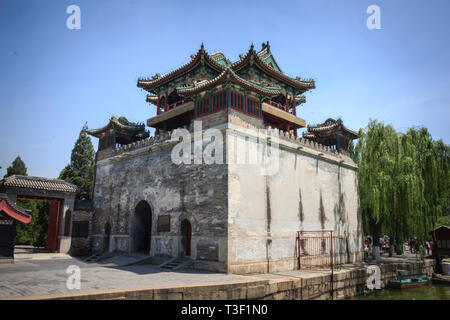 Gate dans le Palais d'été à Beijing Banque D'Images