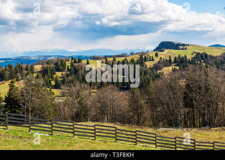 Le Jura : le Mont d'Or de la montagne vue du Morond Banque D'Images