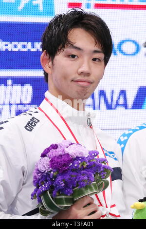 Tatsumi International Swimming Center, Tokyo, Japon. 8Th apr 2019. Shogo Takeda, le 8 avril 2019 - Natation : Championnats de natation du Japon (Japon) 2019 NATATION 1500 m nage libre Hommes Soirée de remise des prix au Centre International de Natation Tatsumi, Tokyo, Japon. Credit : Naoki Nishimura/AFLO SPORT/Alamy Live News Banque D'Images