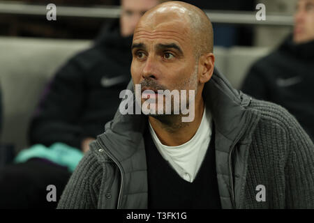 Tottenham Hotspur Stadium, Londres, Royaume-Uni. Apr 9, 2019. Ligue des Champions de football, quart de finale 1ère manche, Tottenham Hotspur et Manchester City, Manchester City Manager Josep Guardiola : Action Crédit Plus Sport/Alamy Live News Banque D'Images