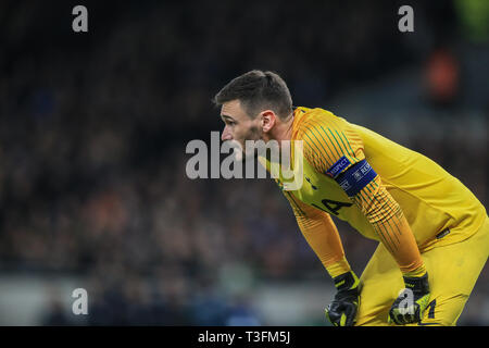 Tottenham Hotspur Stadium, Londres, Royaume-Uni. Apr 9, 2019.  ; Ligue des Champions, quart-de-finale, Tottenham vs Manchester City ; Hugo Lloris (01) de Tottenham pendant le jeu Crédit : Mark Cosgrove/News Images Nouvelles Images /Crédit : Alamy Live News Banque D'Images