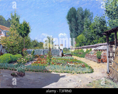 Alfred Sisley (1839 - 1899) - le potager 1872 Banque D'Images