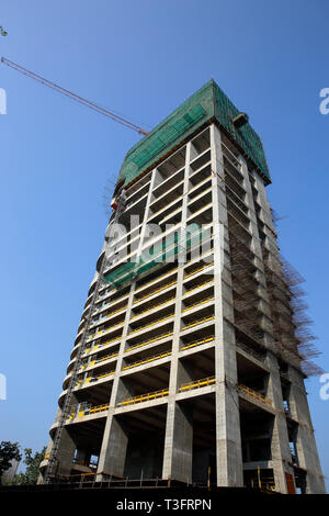Sous-construction bâtiment haute crête dans la ville de Colombo, Sri Lanka Banque D'Images