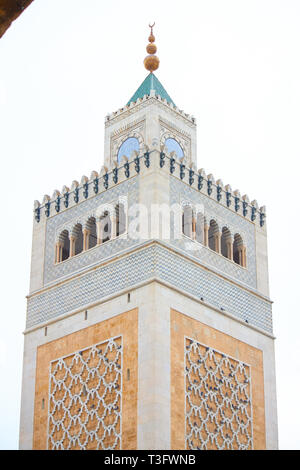 La mosquée Zitouna en Tunisie Banque D'Images