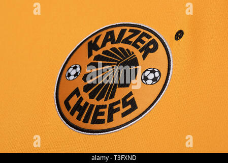 Close up de Kaizer Chiefs jersey. Banque D'Images