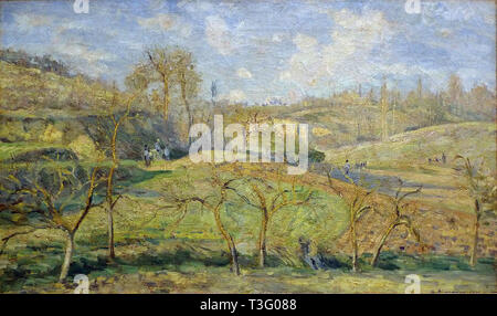 Camille PISSARRO (1830 - 1903) paysage chez ennery pontoise 1868 Banque D'Images