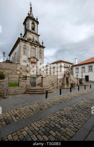 L'église Igreja de São Paio en Arcos de Valdevez, Minho, Portugal, Europe Banque D'Images