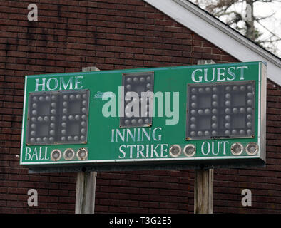 Un vieux tableau de base-ball Banque D'Images