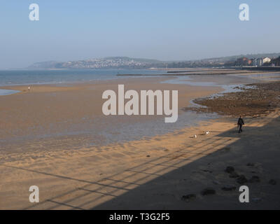 Plage de Colwyn Bay North Wales Banque D'Images