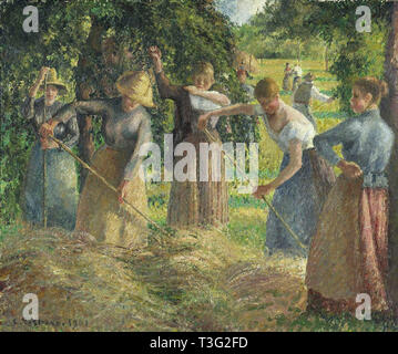 Camille PISSARRO (1830) 1903 la récolte de foin à eragny 1901 Banque D'Images