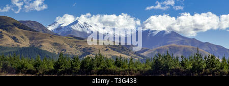 Vue sur la campagne autour de Mount Hutt Banque D'Images