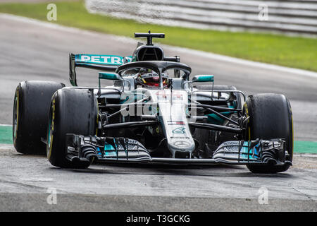 Monza/Italie - # 44 Lewis Hamilton à la Roggia chicane pendant le GP Italien Banque D'Images