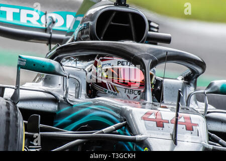 Monza/Italie - # 44 Lewis Hamilton à la Roggia chicane pendant le GP Italien Banque D'Images
